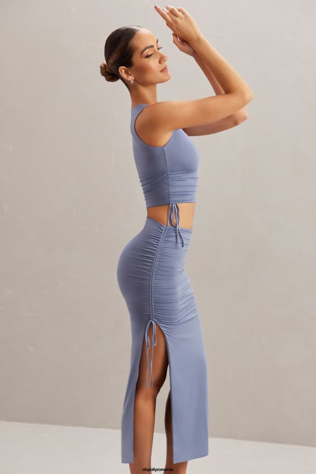 Oh Polly Colectie femei maiou cu volane bahiya albastru 6PJ0L605