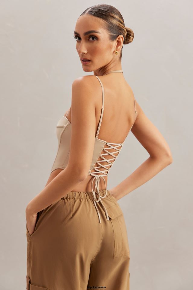 Oh Polly Colectie femei top corset cu gât pătrat centaine piatră 6PJ0L609