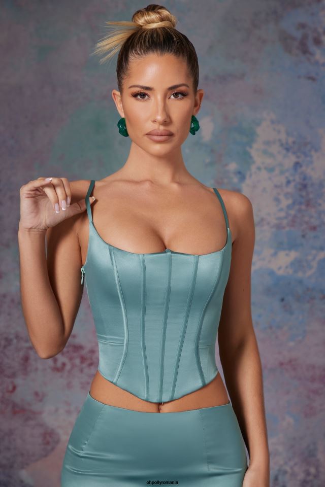 Oh Polly Colectie femei zella push up corset de lungime întreagă teal deschis 6PJ0L625