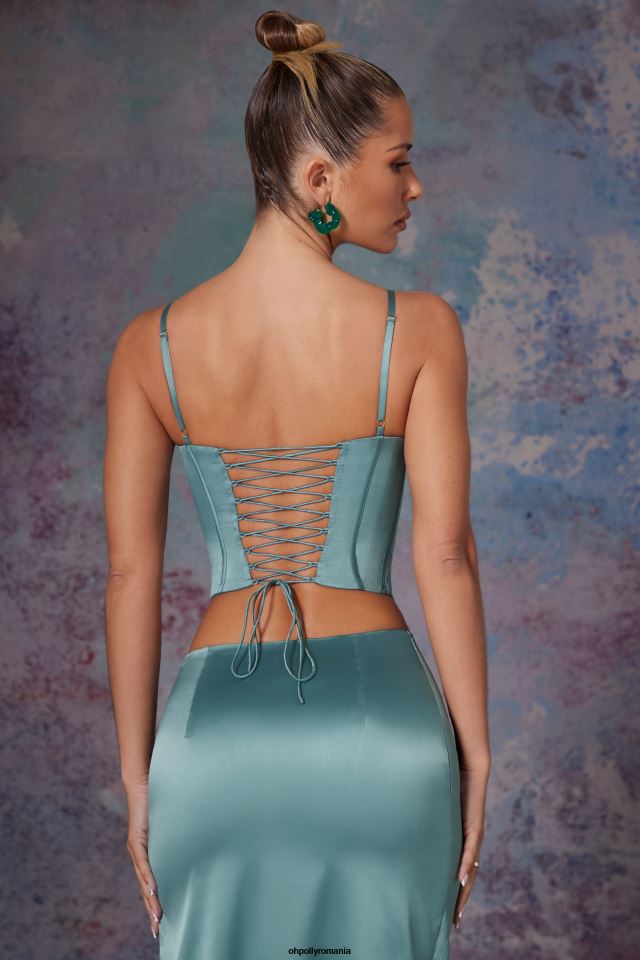 Oh Polly Colectie femei zella push up corset de lungime întreagă teal deschis 6PJ0L625