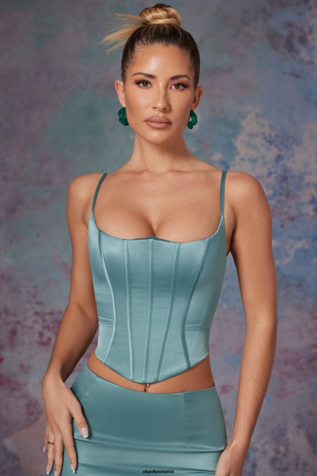 Oh Polly Colectie femei zella push up corset de lungime întreagă teal deschis 6PJ0L625