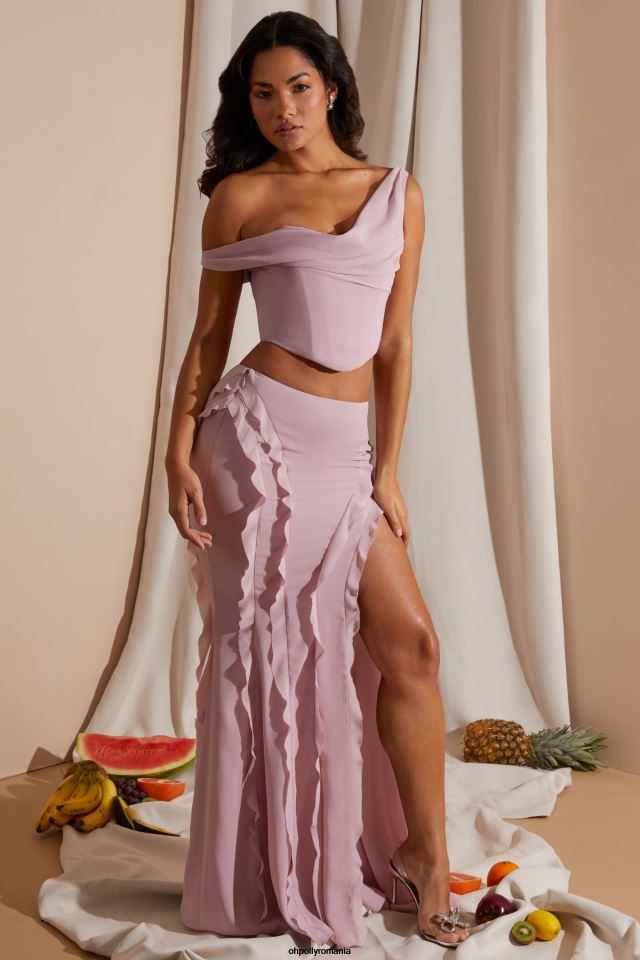 Oh Polly Colectie femei crop top cu corset drapat alessia fard de obraz 6PJ0L582