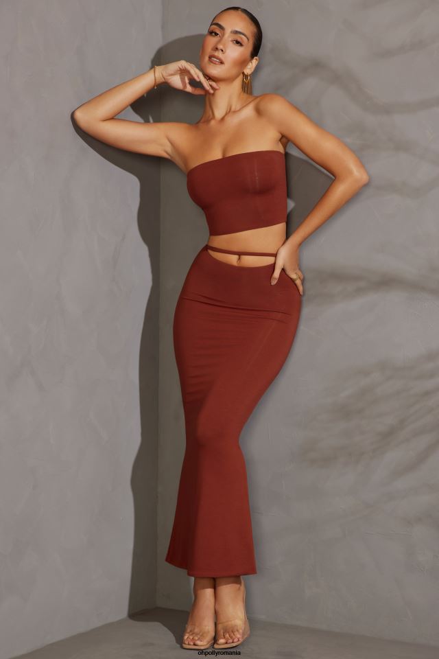 Oh Polly Colectie femei crop top thais bandeau cărămidă 6PJ0L629