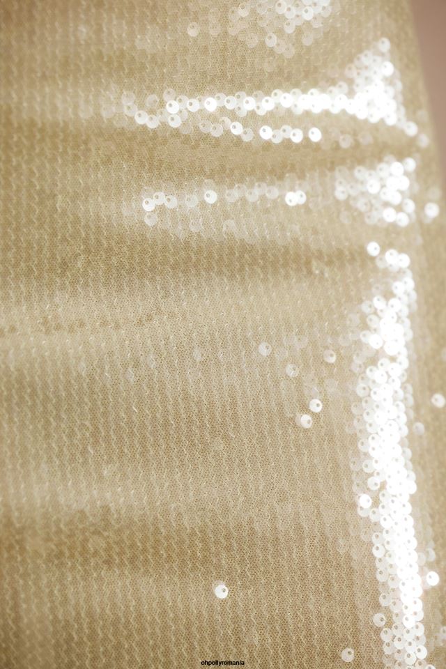 Oh Polly Colectie femei rhea transparentă cu paiete decupat cu gaura cheii fistic 6PJ0L565
