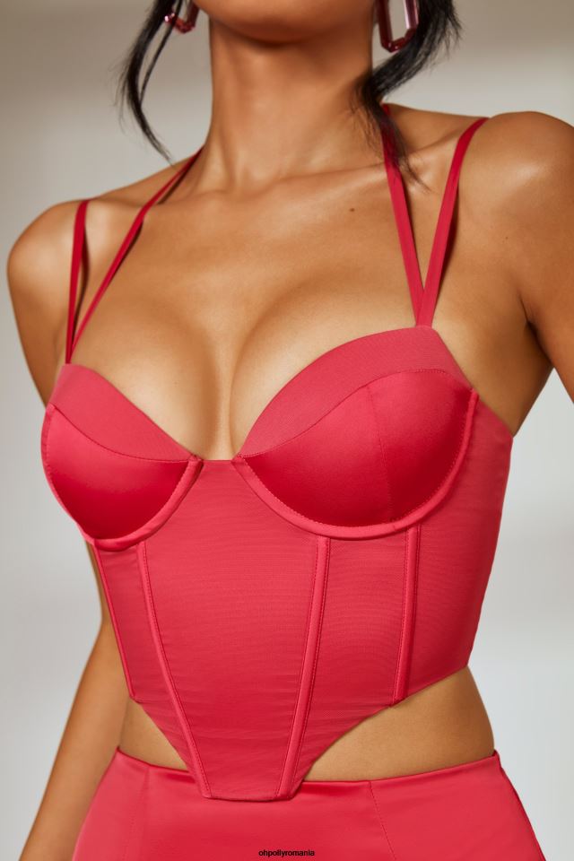 Oh Polly Colectie femei se laudă cu corset cu bretele duble roz aprins 6PJ0L642