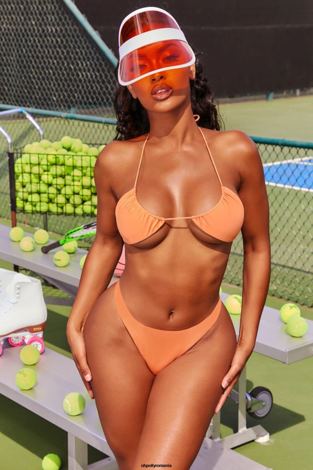 Oh Polly costume de baie femei hit rewind tanga fund de bikini portocale 6PJ0L924
