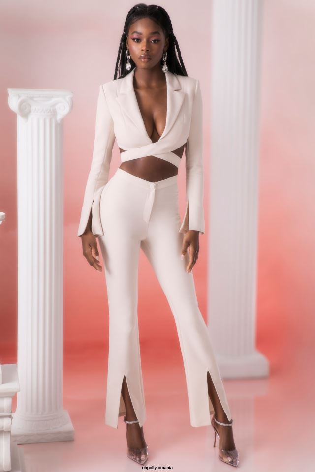 Oh Polly fund femei pantaloni flare jacinta piatră 6PJ0L830