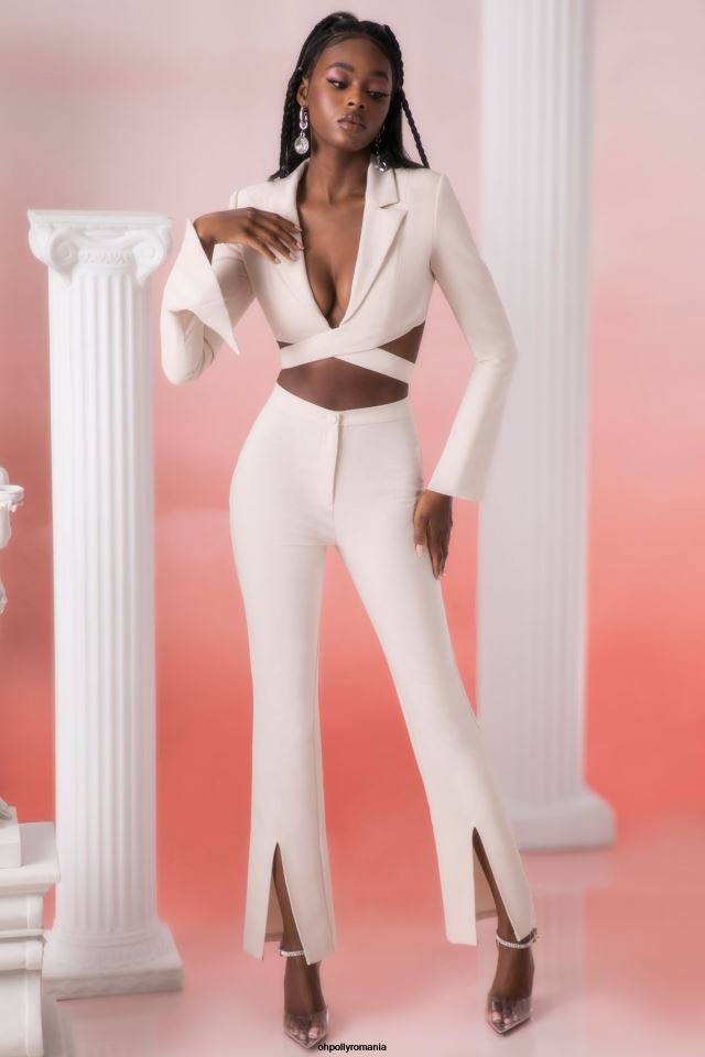 Oh Polly fund femei pantaloni flare jacinta piatră 6PJ0L830