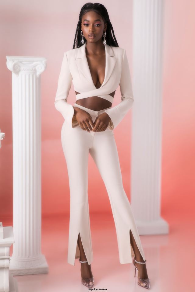 Oh Polly fund femei pantaloni flare jacinta piatră 6PJ0L830