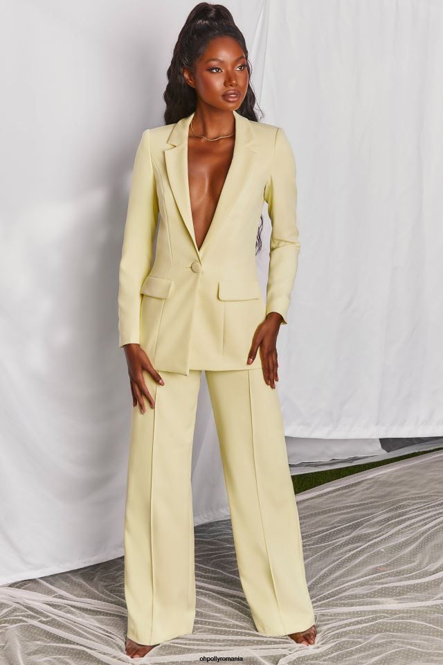 Oh Polly fund femei pantaloni largi power house galben 6PJ0L823