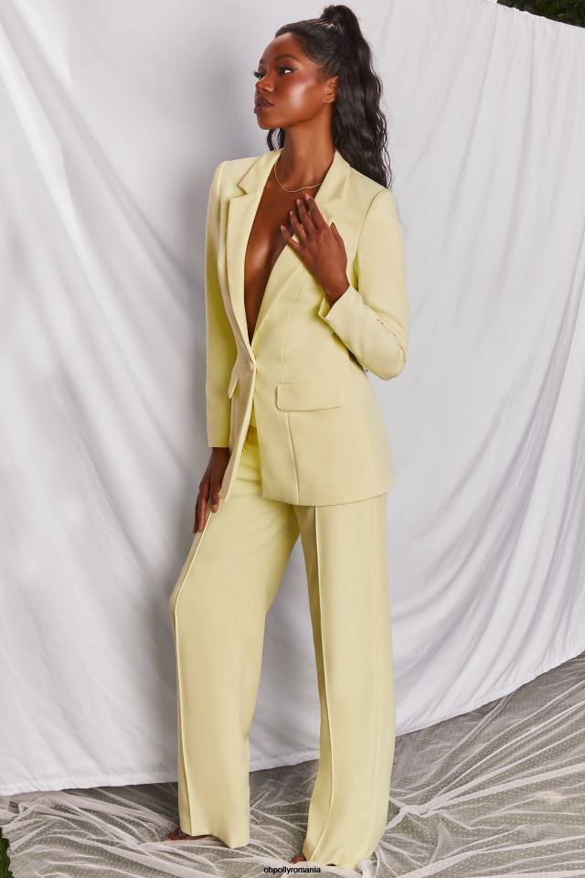Oh Polly fund femei pantaloni largi power house galben 6PJ0L823