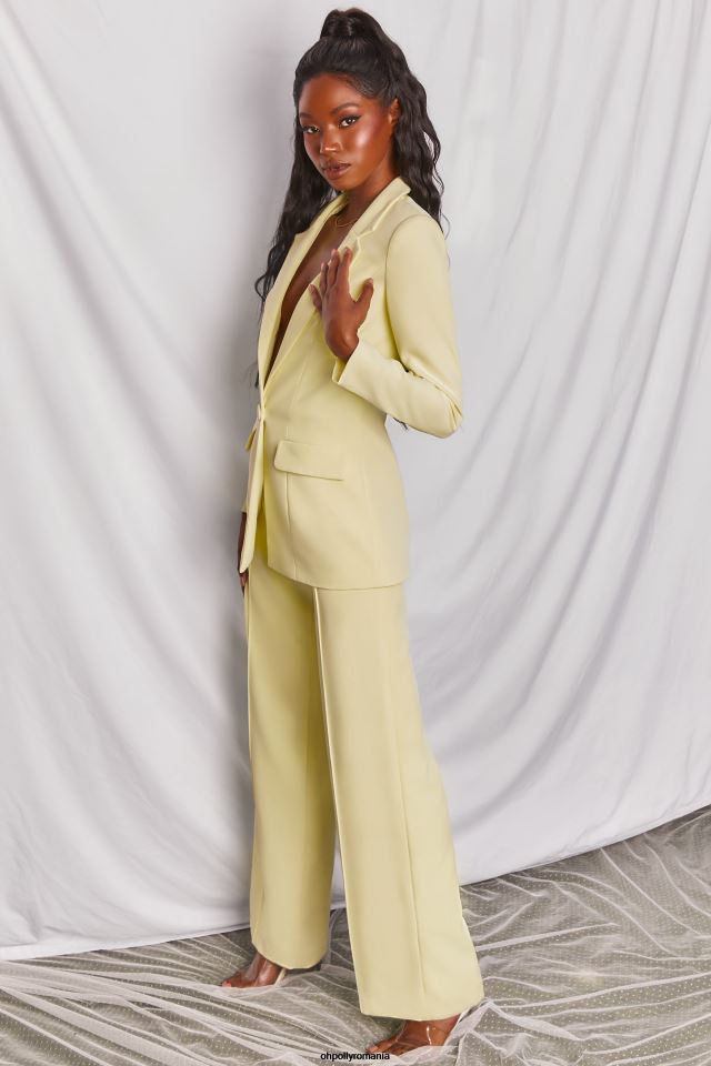 Oh Polly fund femei pantaloni largi power house galben 6PJ0L823