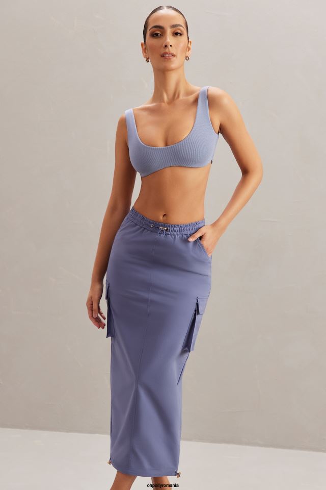 Oh Polly fusta femei fustă maxi cargo kirra marina 6PJ0L774