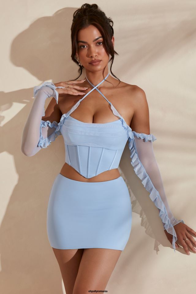 Oh Polly fusta femei fustă mini kesara micro albastru deschis 6PJ0L815