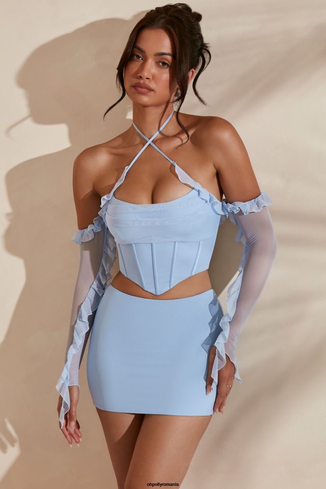 Oh Polly fusta femei fustă mini kesara micro albastru deschis 6PJ0L815