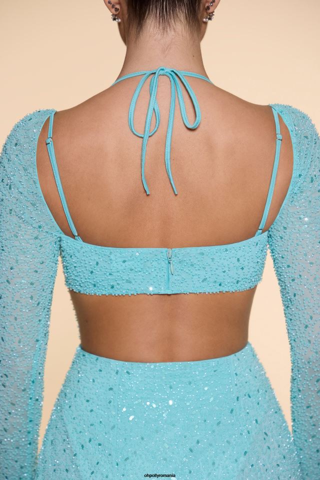 Oh Polly rochie femei rochie maxi cu decolteu capul impodobit champel acva 6PJ0L65