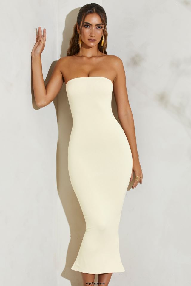 Oh Polly rochie femei rochie midaxi cu tiv evazat asmara fildeş 6PJ0L374