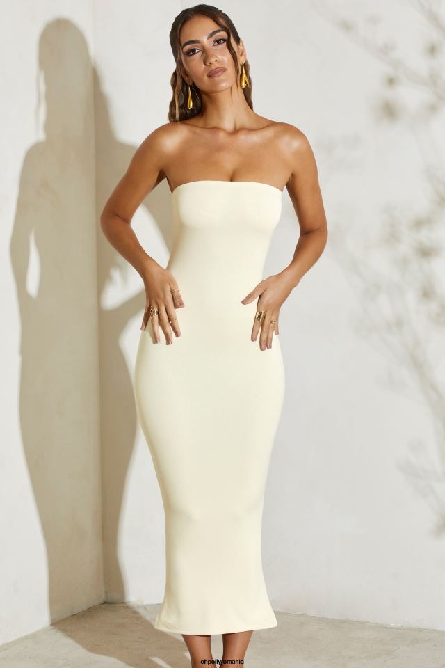 Oh Polly rochie femei rochie midaxi cu tiv evazat asmara fildeş 6PJ0L374