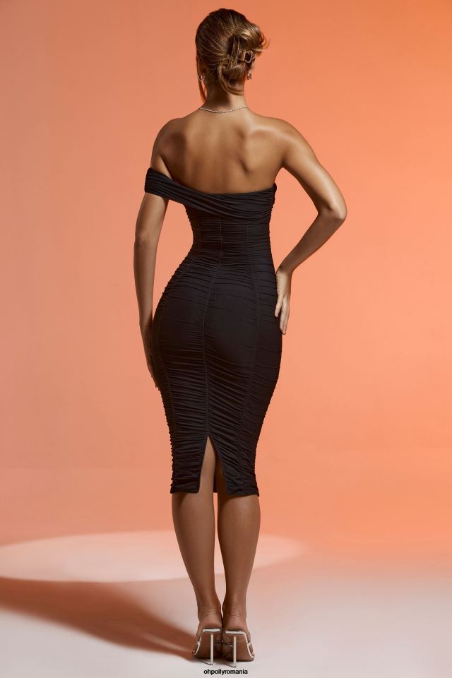 Oh Polly rochie femei rochie midaxi lisana cu o singură bretele negru 6PJ0L147