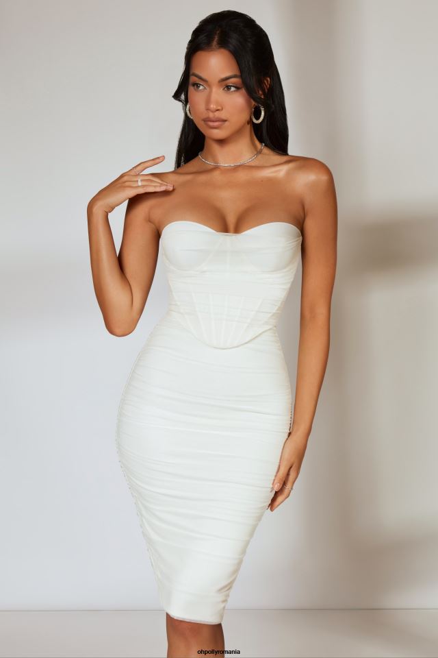 Oh Polly rochie femei rochie midi corset de primă clasă fildeş 6PJ0L302