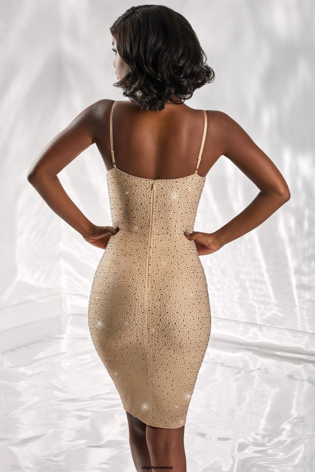Oh Polly rochie femei rochie midi cu decolteu nu promite aur 6PJ0L452