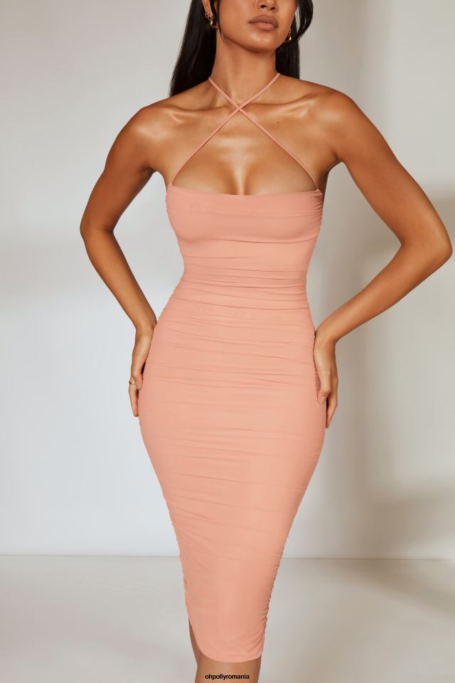 Oh Polly rochie femei rochie midi cu volană cu bretele încrucișate legacy fard de obraz 6PJ0L316