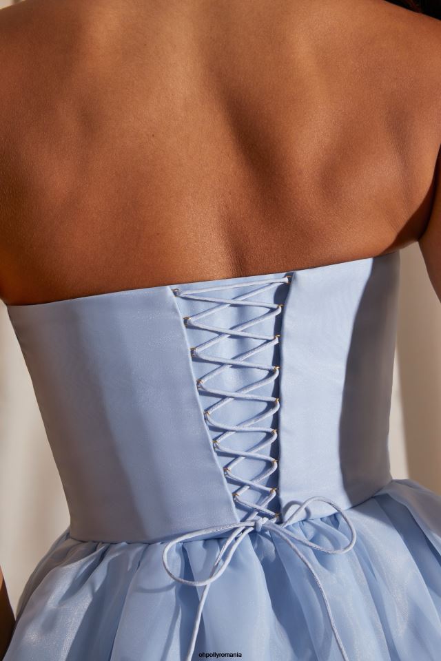 Oh Polly rochie femei rochie midi din tul corset fara bretele marise albastru 6PJ0L238