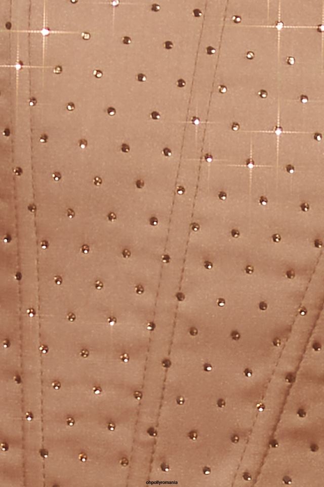 Oh Polly rochie femei rochie mini corset cu inimă de diamant bej 6PJ0L466