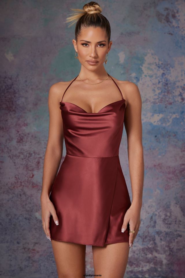 Oh Polly rochie femei rochie mini cu capcană lenora cărămidă 6PJ0L285