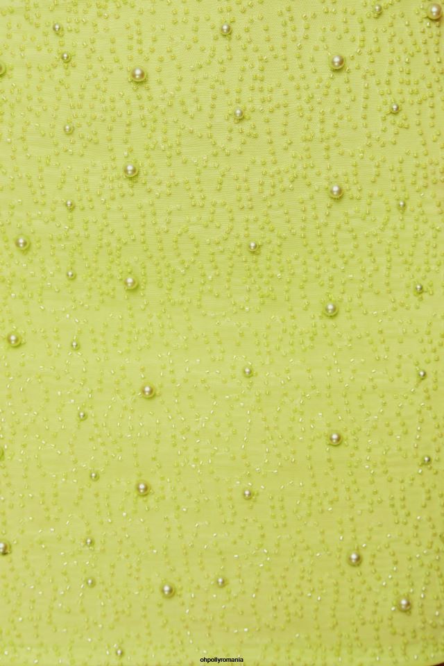 Oh Polly rochie femei rochie mini cu decupaj st tropez lămâie verde 6PJ0L176