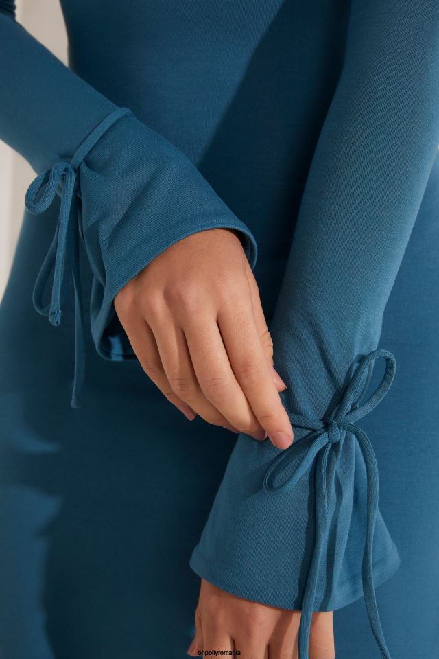 Oh Polly rochie femei rochie mini marley cu decolteu înalt teal 6PJ0L198
