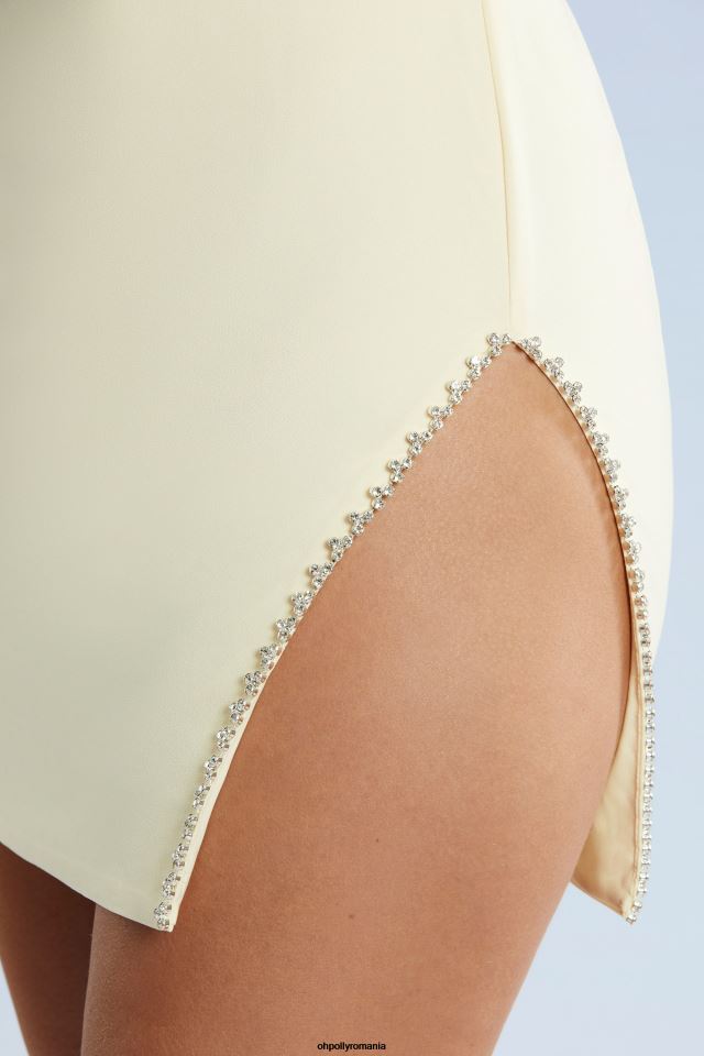 Oh Polly rochie femei rochie mini tate cu decolteu cu coapsă fildeş 6PJ0L319